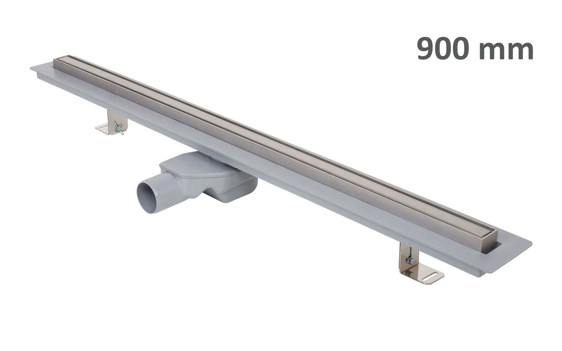 Odwodnienie liniowe podłogowe ELEGANCE, okvir ze stali nierdzewnej, ruszt STANDARD/CUSTOM 900 mm, Ø 50 mm