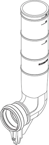 RURA SPUSTOWA Z PODPARCIEM, 245 mm