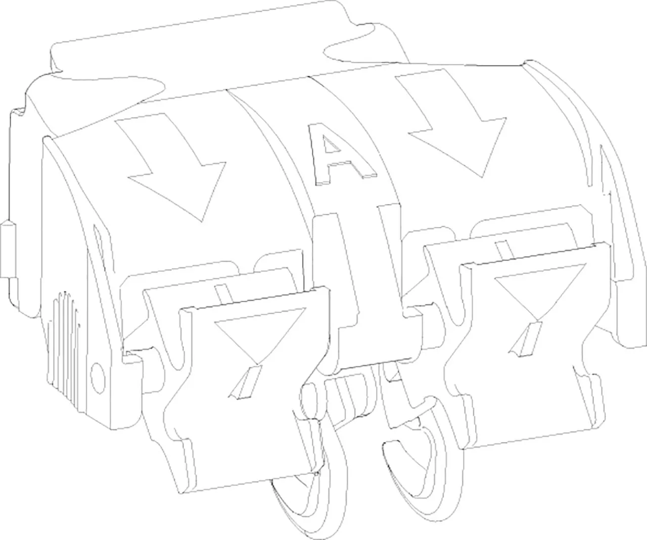 UCHWYT Z HACZYKAMI STERUJĄCYMI, PANELE MECHANICZNE