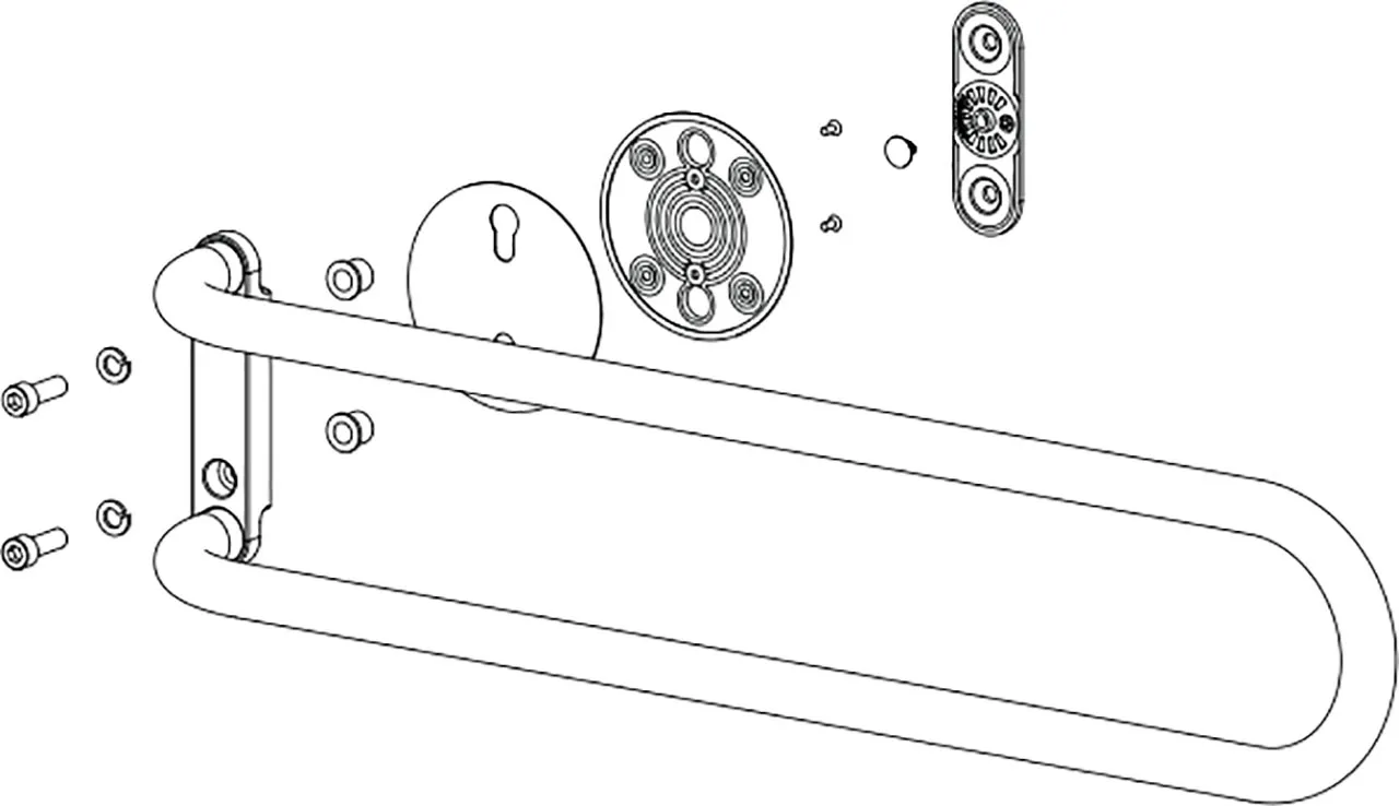 VARIOTRONIC UCHWYTY DLA NIEPEŁNOSPRAWNYCH, czarny