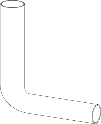 KOLANO SPUSTOWE 230 x 210 mm, biały