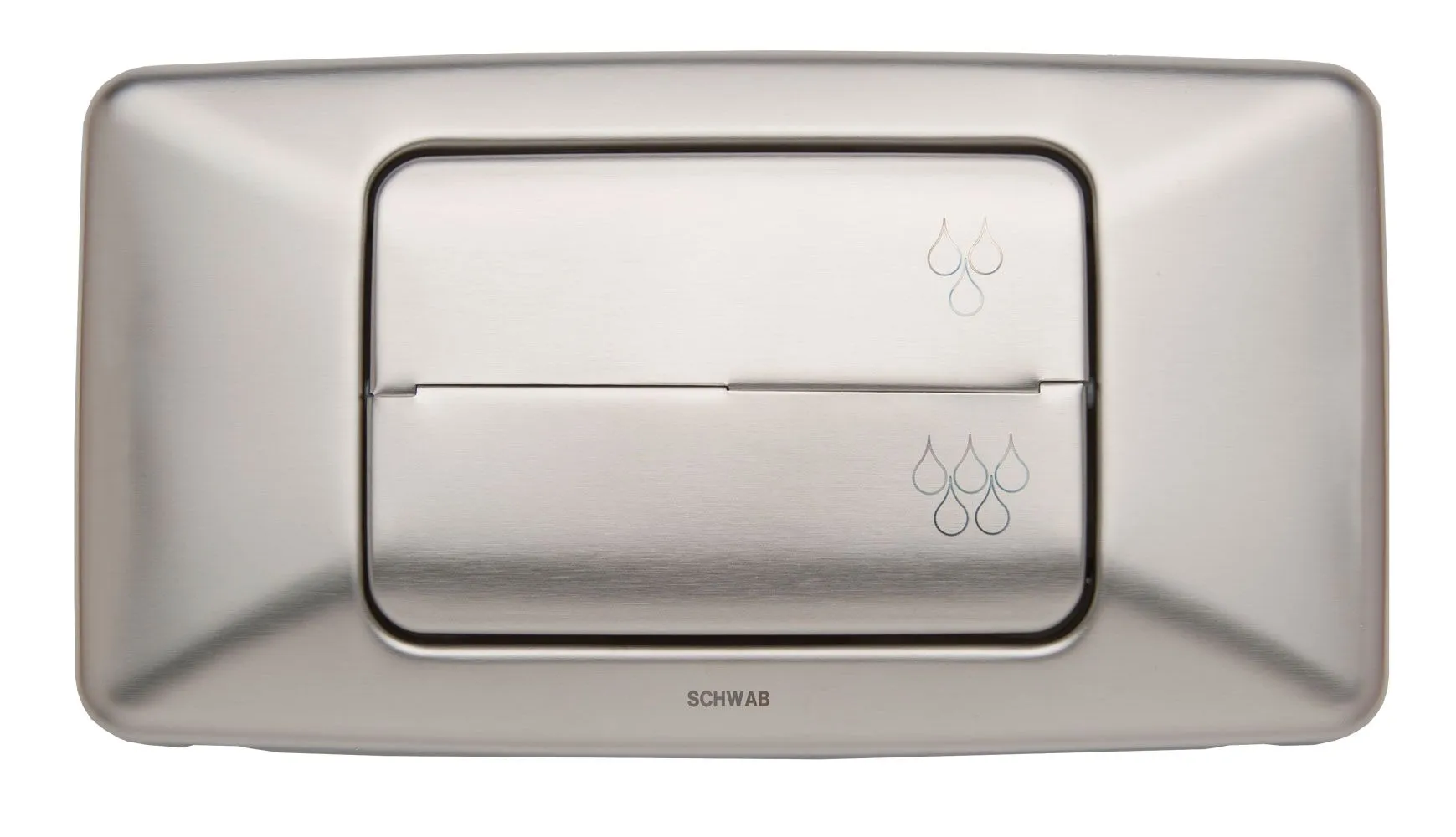 PRZYCISK SPŁUKUJĄCY VISTA DUO, stal chromowo-niklowa