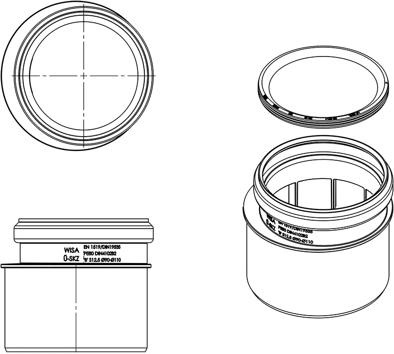 ZŁĄCZKA PRZEJŚCIOWA 90 x 110 mm